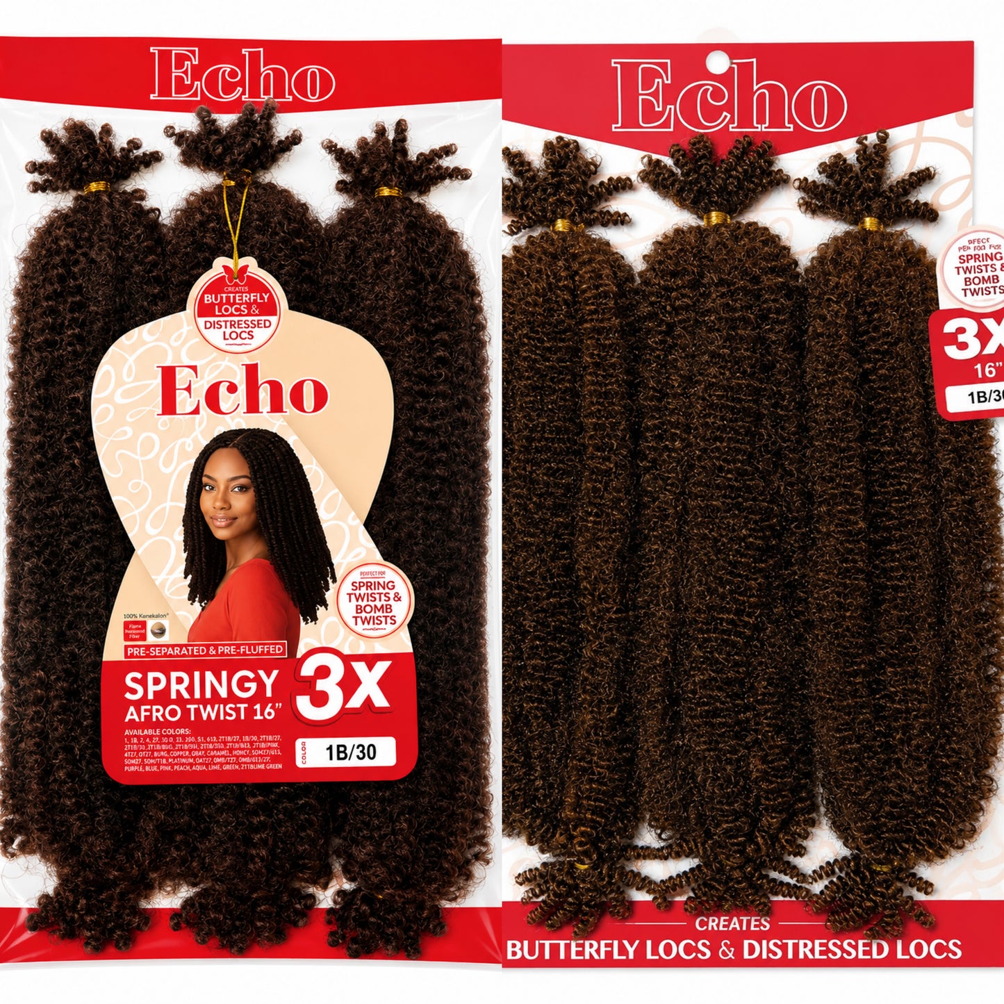 Echo Springy Afro Twist 16" Colour 1B/30