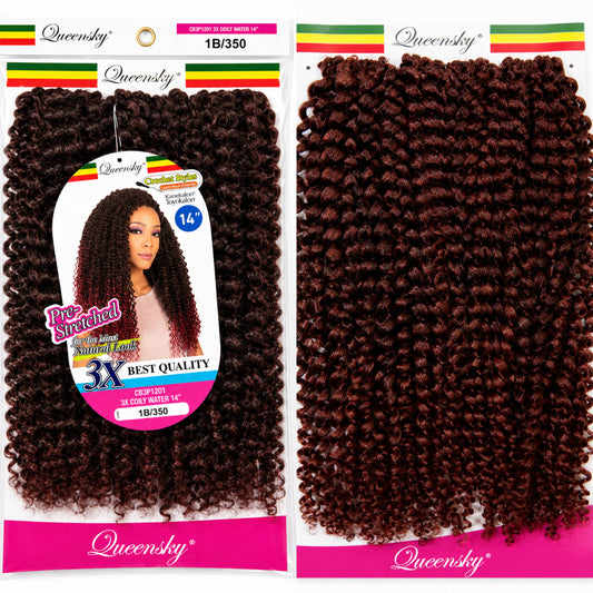 Coily Water Crochet Hair Extension – 14” #1B/350