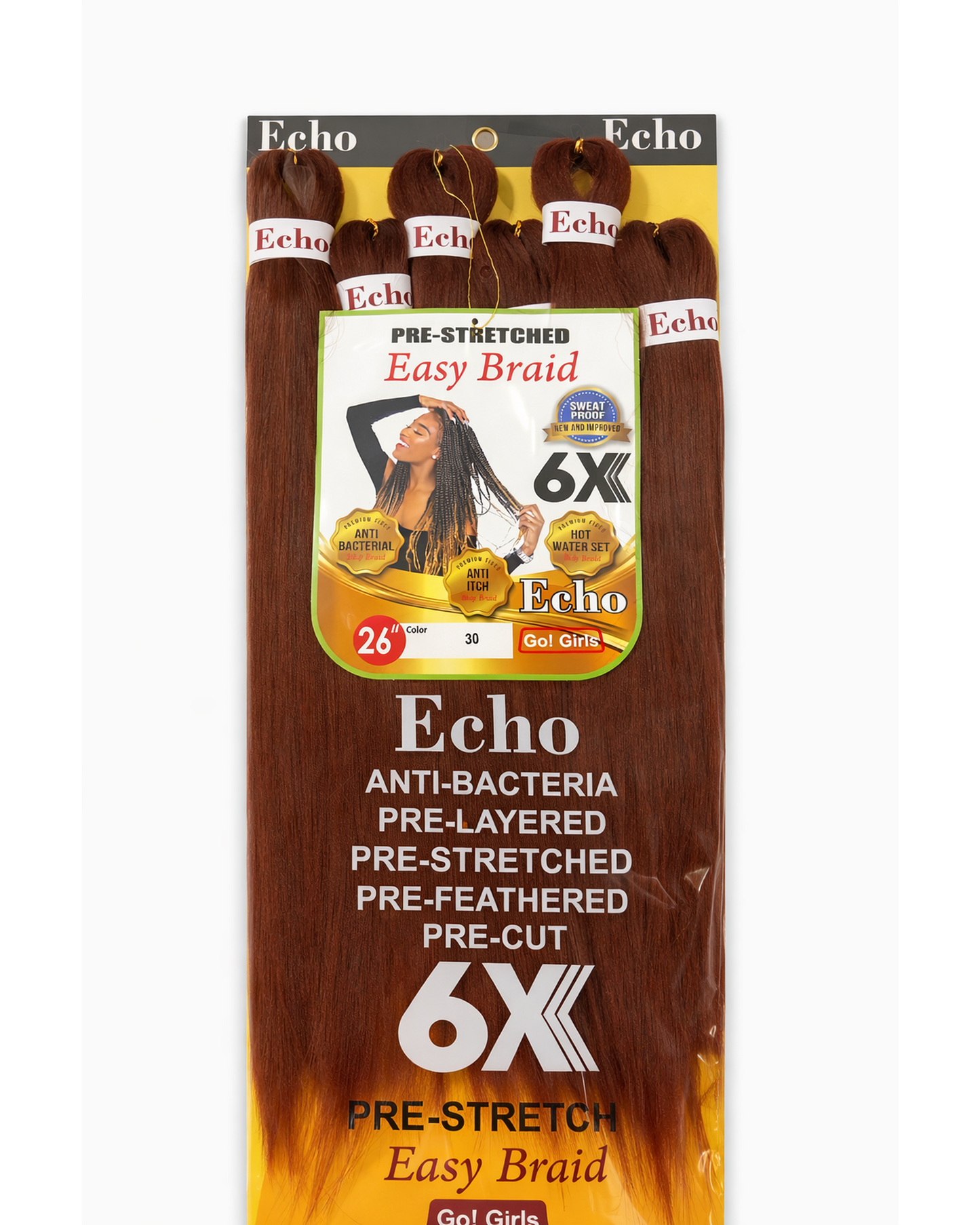 Pre-Stretched Easy Braid - 6X - 26 " - Colour 30