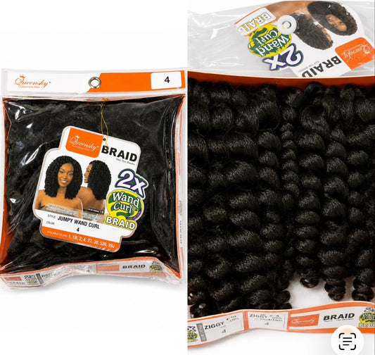 Jumpy Wand Curl Crochet Hair Extension - #4
