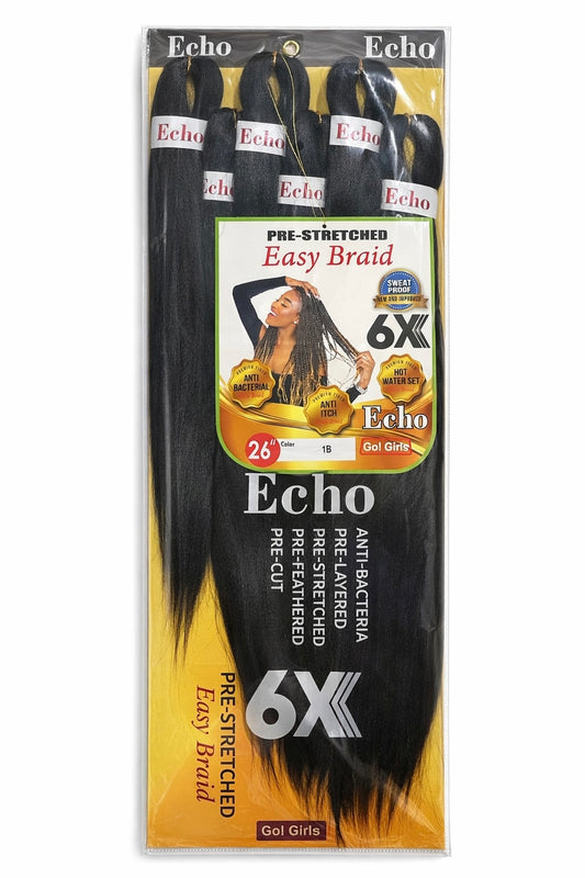 Pre-Stretched Easy Braid - 6X 26 " - Colour 1B