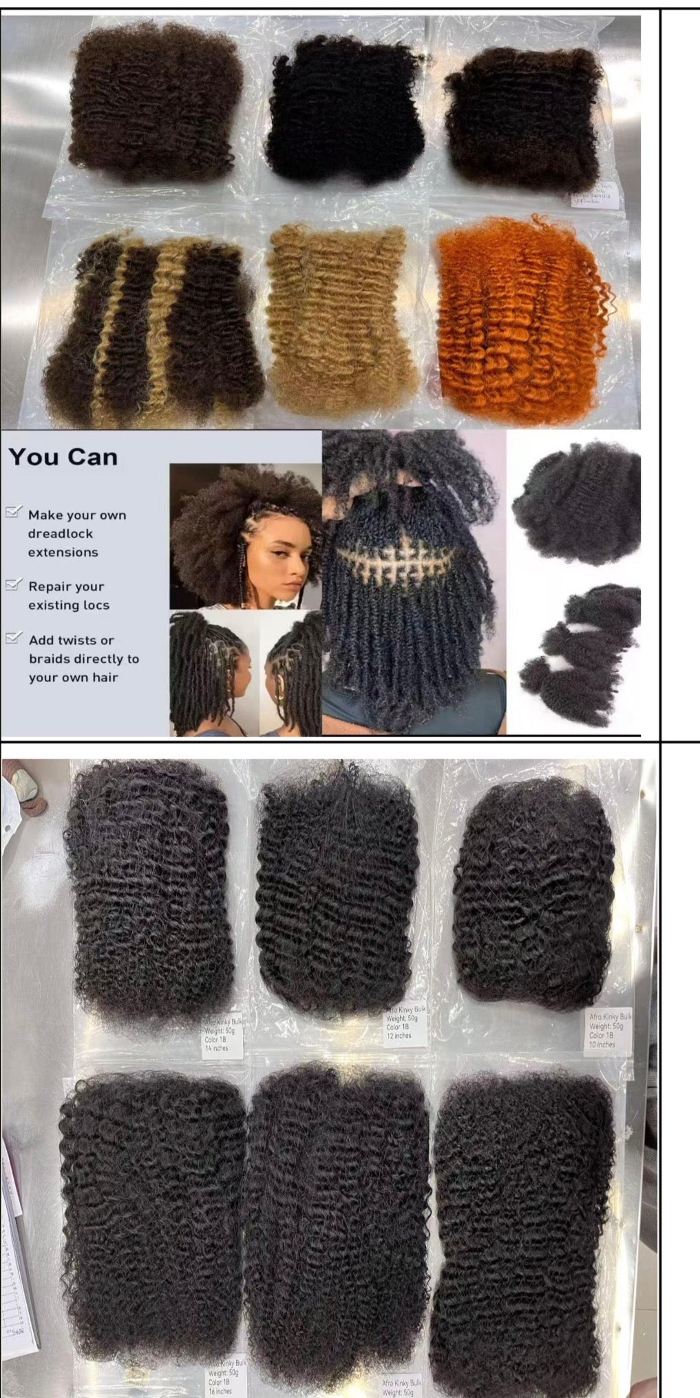 Natural Hair Braid Extension- 50g 14 inches