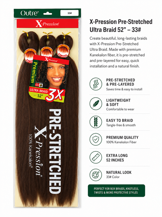 Pre-Stretched Easy Braid - 3X - Colour #33-52 inches