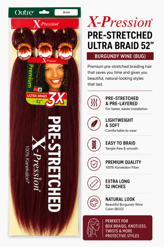 Pre-Stretched Easy Braid - 3X - Colour #BUG-52 inches