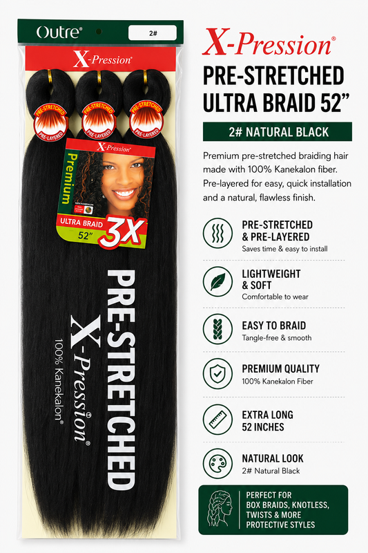 Pre-Stretched Easy Braid - 3X - Colour #2- 52 inches